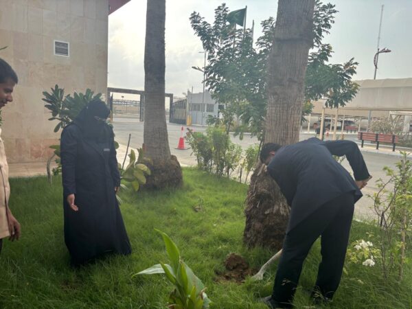 A glimpse of our trainees at HTMi Jazan participating in planting trees within the campus fostering environmental responsibility and community spirit1